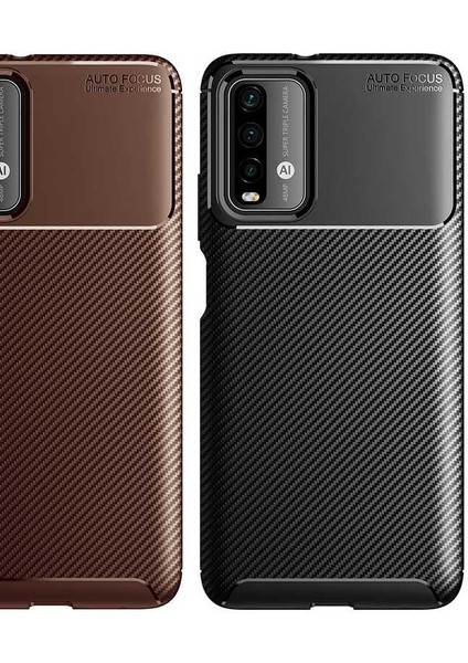 Xiaomi Poco M3 Kılıf Karbon Fiber Desenli Silikon Kılıf