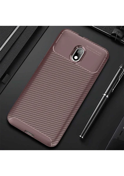 Xiaomi Redmi 8A Kılıf Karbon Fiber Desenli Silikon Kılıf