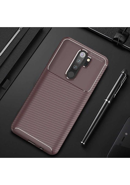 Xiaomi Redmi Note 8 Pro Kılıf Karbon Fiber Desenli Silikon Kılıf