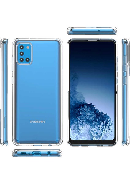 Samsung Galaxy A31 Kılıf Cos Köşeleri Yükseltilmiş Darbe Korumalı Şeffaf Kılıf