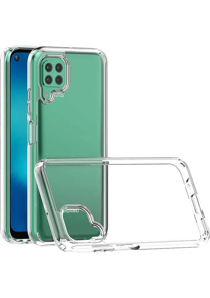 Huawei P40 Lite Kılıf Cos Köşeleri Yükseltilmiş Darbe Korumalı Şeffaf Kılıf