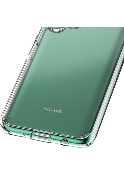 Huawei P40 Lite Kılıf Cos Köşeleri Yükseltilmiş Darbe Korumalı Şeffaf Kılıf