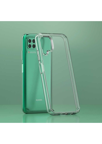 Huawei P40 Lite Kılıf Cos Köşeleri Yükseltilmiş Darbe Korumalı Şeffaf Kılıf