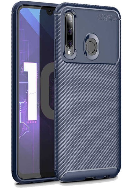 Huawei Honor 20 Lite Kılıf Karbon Fiber Desenli Silikon Kılıf
