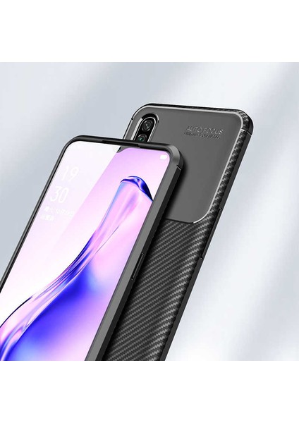 Oppo A31 Kılıf Karbon Fiber Desenli Silikon Kılıf