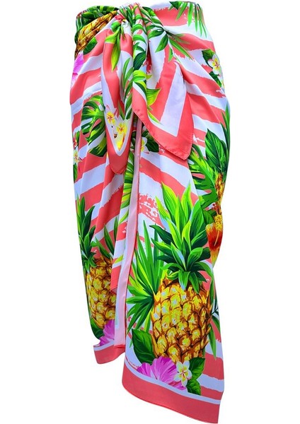 Ananas Desen Pareo Iç Göstermeyen Parlak Kumaş 96CM*145CM