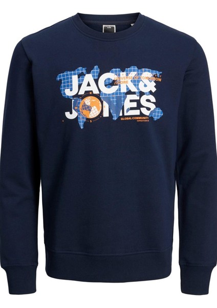 Dust Erkek Lacivert Bisiklet Yaka Sweatshirt