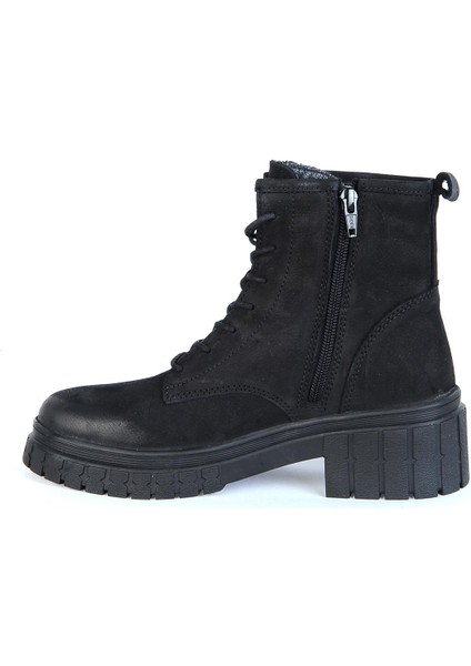 102 20832-Z Argun Siyah Deri Kadın Düz Bot modelleri