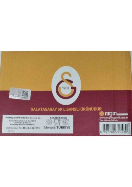 Mug Galatasaray Sk Lisanslı Porselen Bardak Kupa fiyatları
