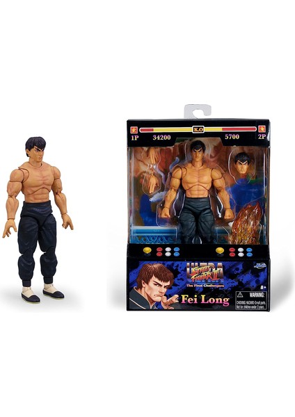 Jada Toys Street Fighter Iı Fei-Long Figür, Mafsallı, 15 cm