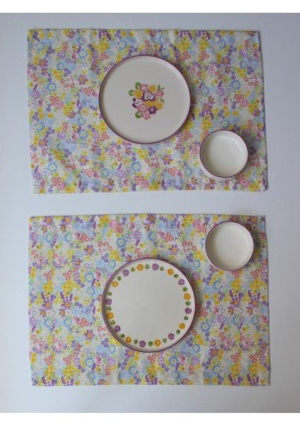 Spring Süet Çiçekli 2li Amerikan Servisi 30 x 50 cm fiyatları