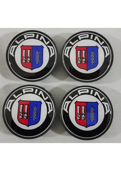 Alpina Jant Göbeği 68MM 4 Adet , Alpina Bmw Jant Kapağı , Bmw Alpina Jant Göbeği Bmw