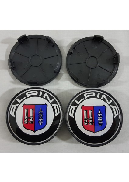 Alpina Jant Göbeği 68MM 4 Adet , Alpina Bmw Jant Kapağı , Bmw Alpina Jant Göbeği Bmw