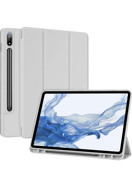 Samsung Galaxy Tab S7 Fe / S7 Plus / S8 Plus 12.4" Kılıf Kalem Bölmeli Smart Case X800 T730 T970