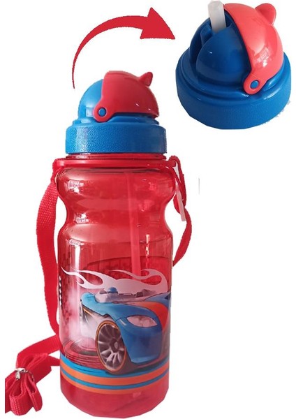 Erkek Çocuk Matara 500ML Kırmızı 1 Adet Extreme Speed Kırmızı Suluk Plastik Su Matarası fırsatları