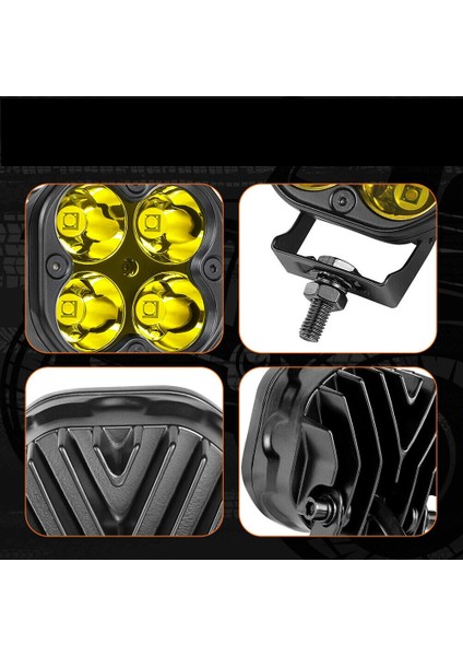 Off Road ve Arazi Aracı Amber Sarı Renk Çalışma ve Sis Lambası 2 Adet modelleri