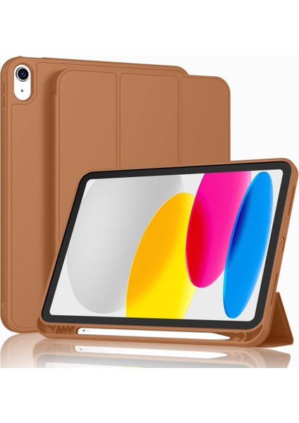 Apple iPad 10. Nesil 10.9 2022 Kılıf Kalem Bölmeli Smart Case A2696 A2757 A2777