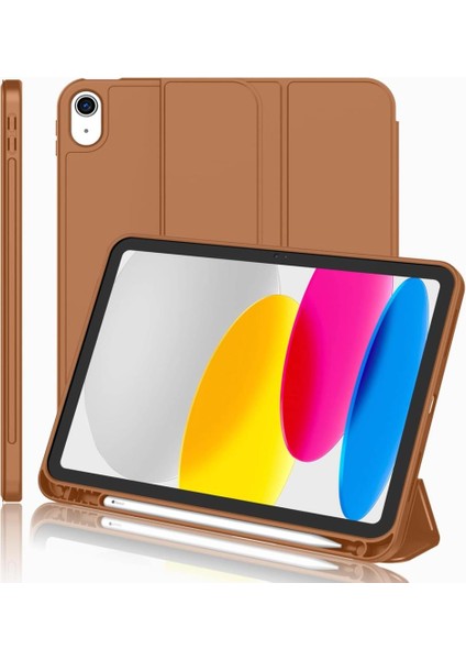 Apple iPad 10. Nesil 10.9 2022 Kılıf Kalem Bölmeli Smart Case A2696 A2757 A2777