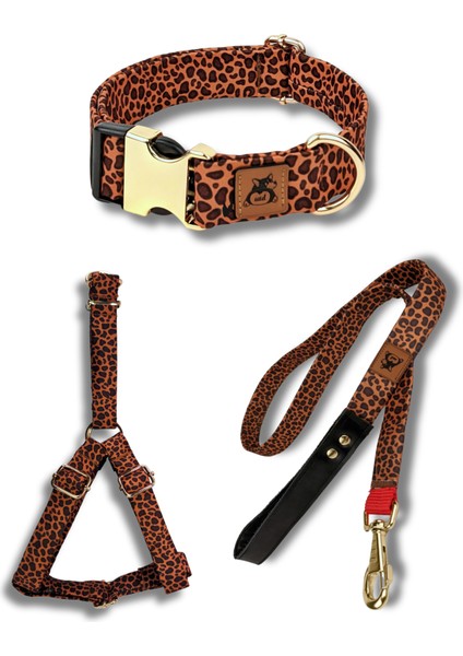 Leopard Köpek Tasma Seti
