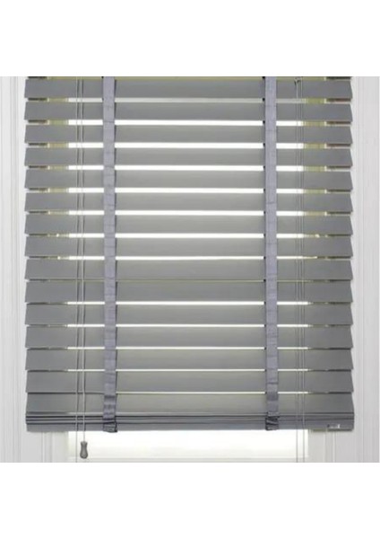 Wooden Blinds %100 Doğal Ahşap Jaluzi Perde 50mm, Alüminyum Kasalı Yüksek Kaliteli - Kurdelalı