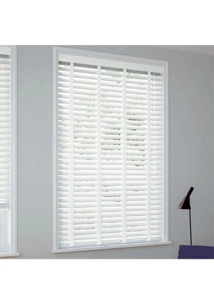 Wooden Blinds %100 Doğal Ahşap Jaluzi Perde 50mm, Alüminyum Kasalı Yüksek Kaliteli - Kurdelalı