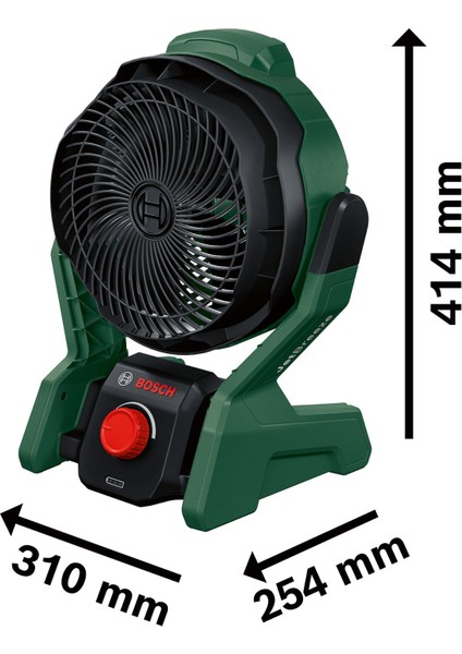 Universalfan 18V-1000 1X2.0AH Akülü Fan - 06039E1001