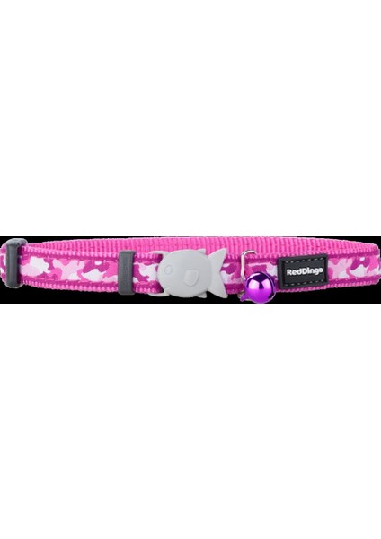 Reddingo Kamuflaj Pembe Kedi Boyun Tasması 12 mm 20-32 cm