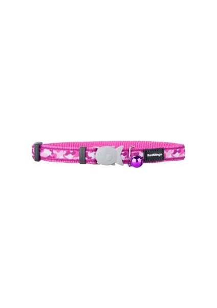 Reddingo Kamuflaj Pembe Kedi Boyun Tasması 12 mm 20-32 cm