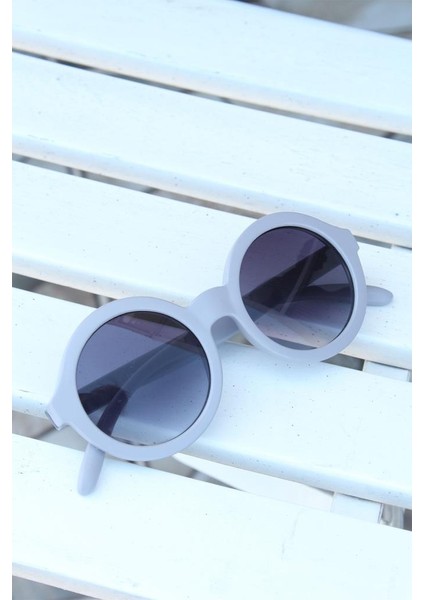 Çocuk Için Gri Yuvarlak Iskandinav Gözlük