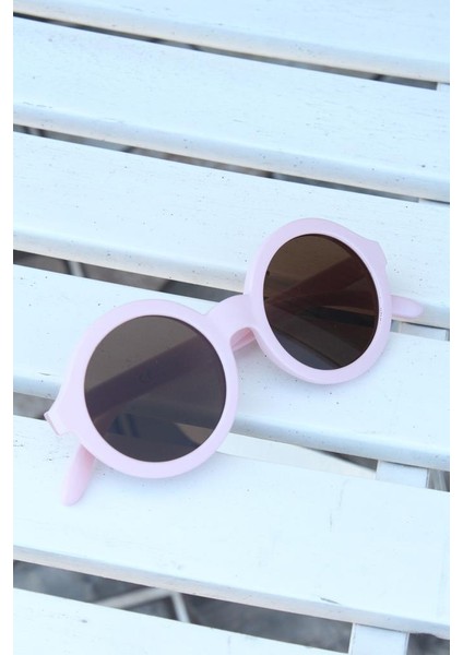 Çocuk Için Pembe Yuvarlak Iskandinav Gözlük