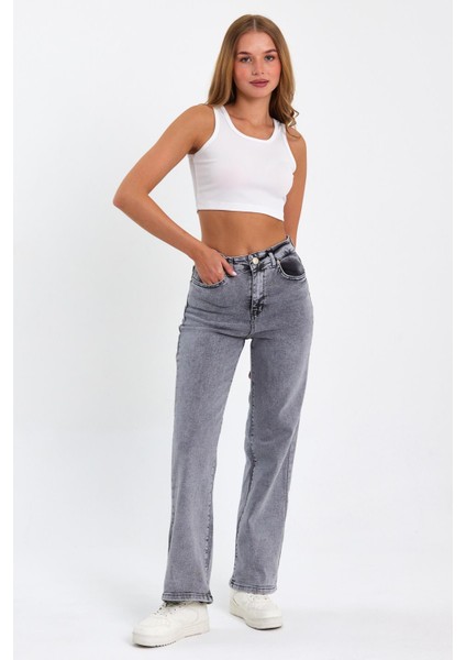 Gri Yüksek Bel Palazzo Pantolon Tref-Palazzo-Gri-1 indirimleri