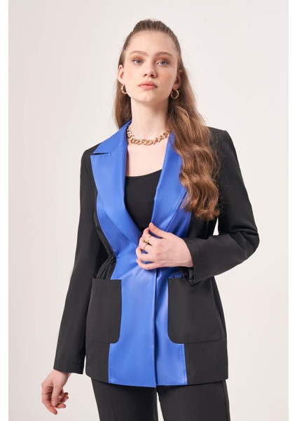 Garnili Paraşüt Siyah-Saks Ceket fiyatları