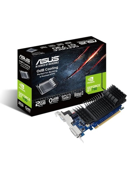 Asus Geforce Gt 730 SILENT 2 gb Ddr5 1 x Native Dual 2gb Ddr5 GT730-SL-2GD5-BRK