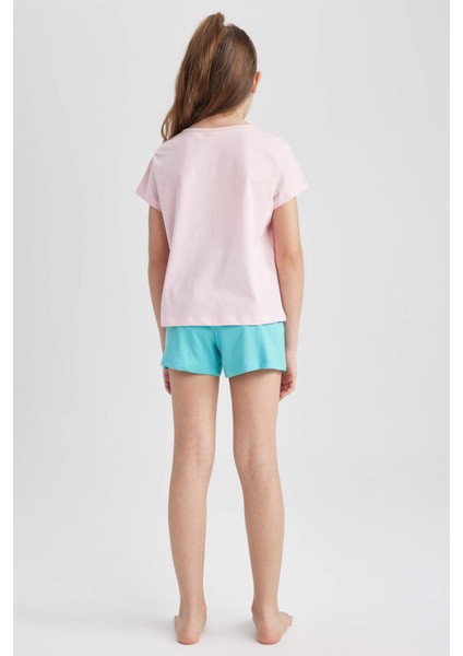 Kız Çocuk Baskılı Kısa Kollu Pijama Takım A1600A823SM