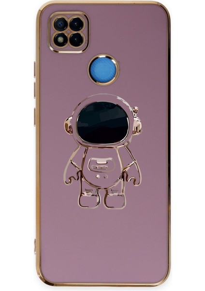 Xiaomi Redmi 9c Astronot Standlı Kılıf Mor