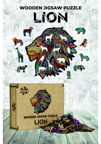 Ahşap Puzzle - Lion (130 Parça)