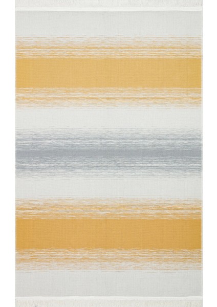 Arya Craft Arc 03 Grey Yellow Hav Toz Vermez Yıkanabilir Modern Desenli Dokuma Kilim