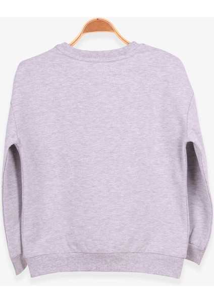 Kız Çocuk Sweatshirt Güpürlü 6-12 Yaş, Gri Melanj fiyatları