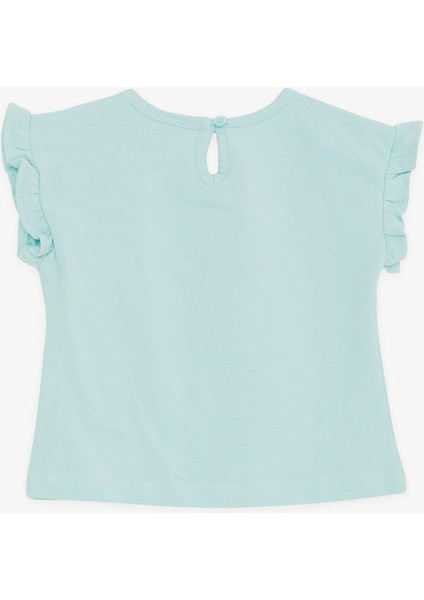 Kız Çocuk Tişört Pullu Renkli Çilek Baskılı 1.5-5 Yaş, Su Yeşili fiyatları