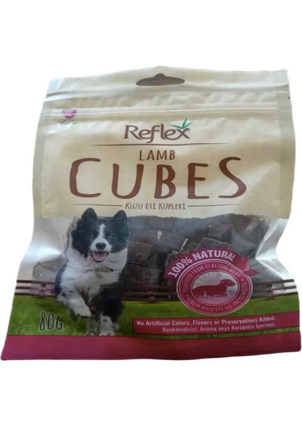 Kuzu Etli Küpleri Köpek Için Et Ödül Maması 80 Gr, 100％ Naturel