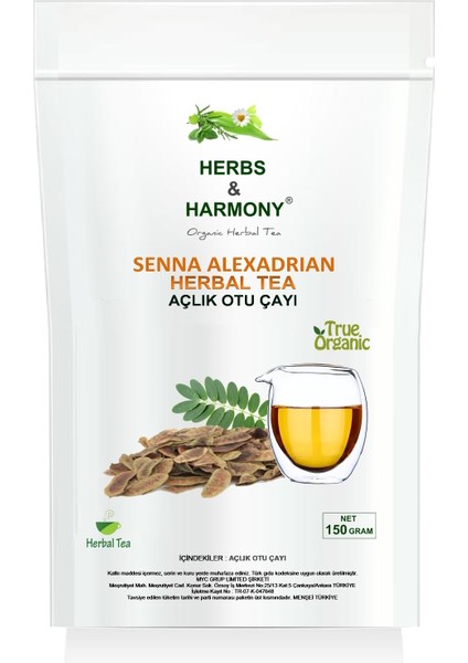 Senna Alexandrina Herbal Tea Açlık Otu Bitki Çayı 150 gram