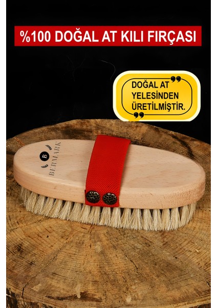 %100 Doğal At Kılı Selülit Fırçası & Kuru Vücut Fırçası