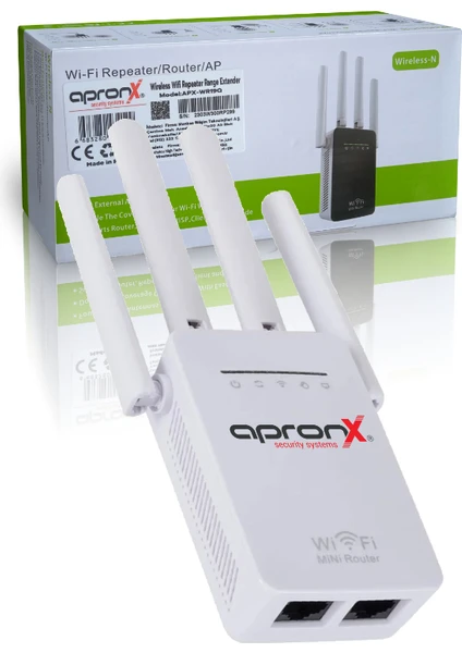 Wireless Wifi Repeater Range Extender 4 Antenli Wifi Yükseltici