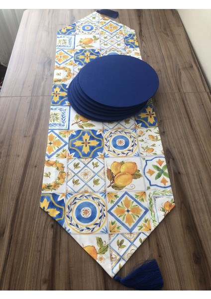 Limon Seramik Desenli Runner & Supla