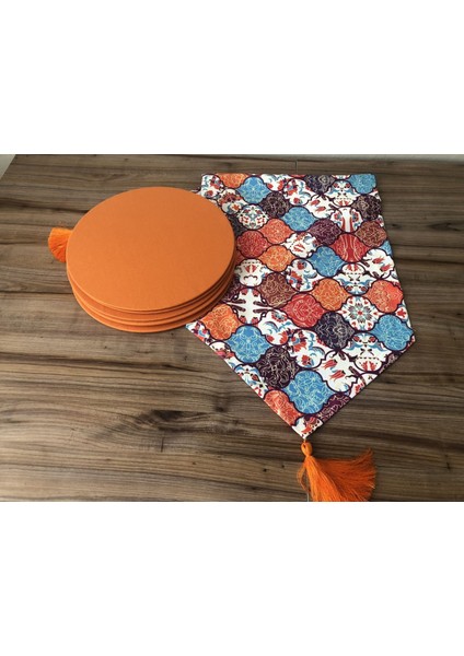 Motifli Moroccan Desenli Runner & Supla