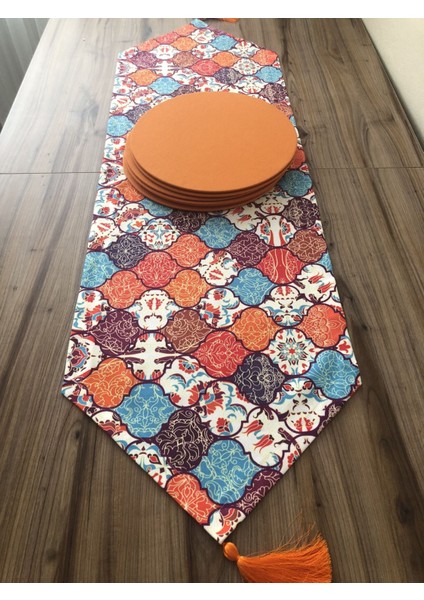 Motifli Moroccan Desenli Runner & Supla