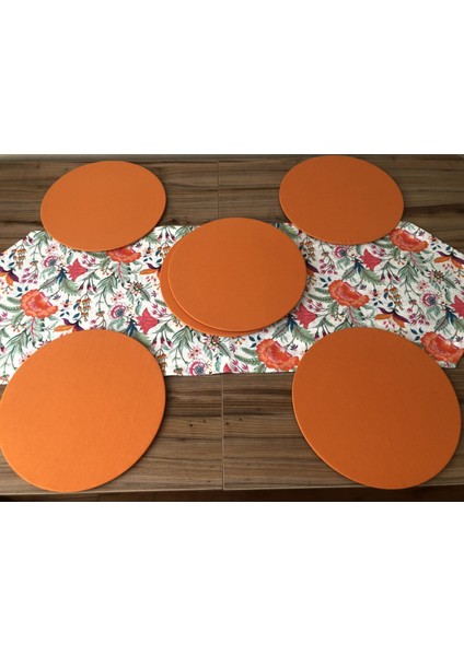 Dokulu Efektli Motif Desenli Runner & Supla