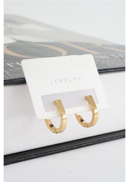 Kadın 316 L Paslanmaz Çelik 2 cm Geometrik Model Küpe