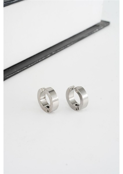 Unisex 316 L Paslanmaz Çelik 1.5 cm Sıkıştırmalı Halka Model Küpe fiyatları