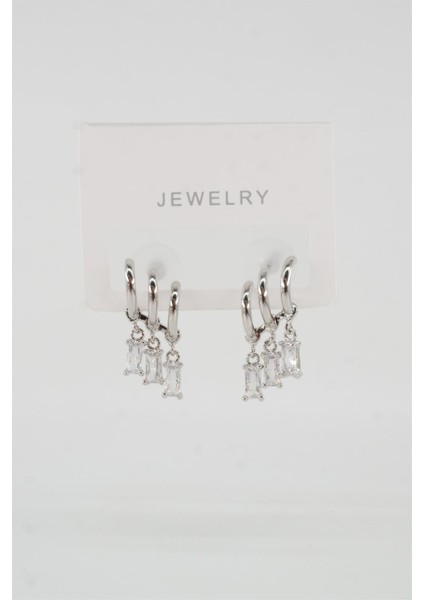 Kadın Vip Seri Baget Renkli Zirkon Taşlı Küpe fiyatları